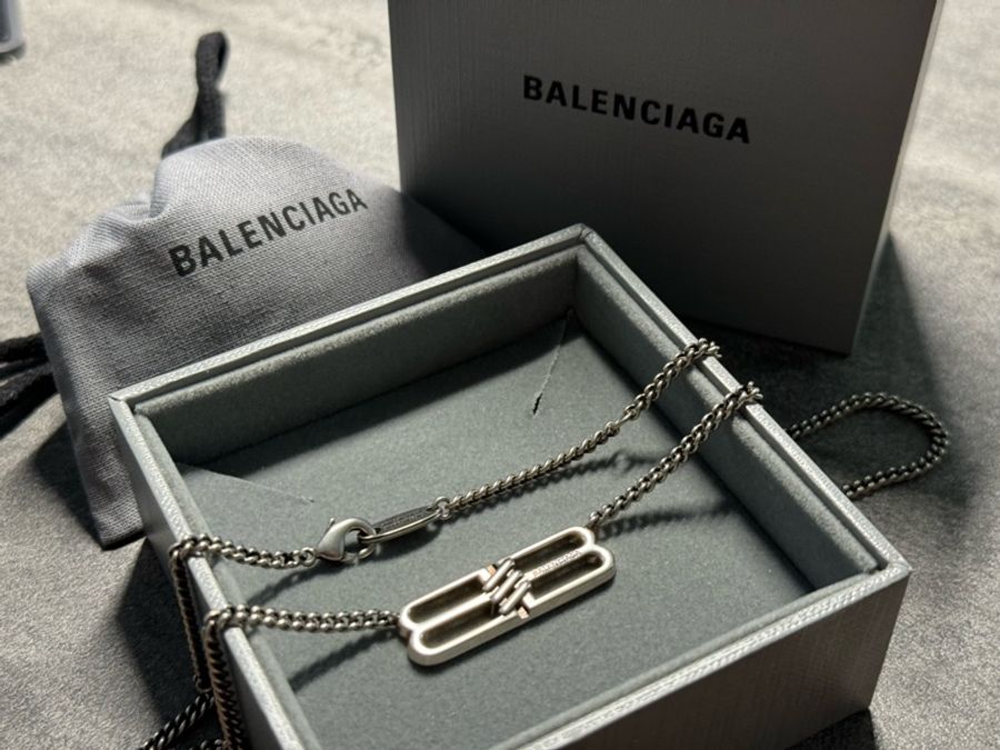 Balenciaga 巴黎世家經典Logo雙B項鍊-3
