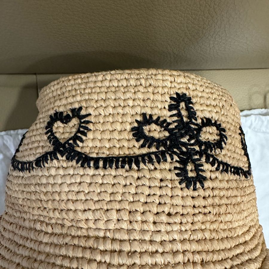 全新Chloe刺繡草帽-4