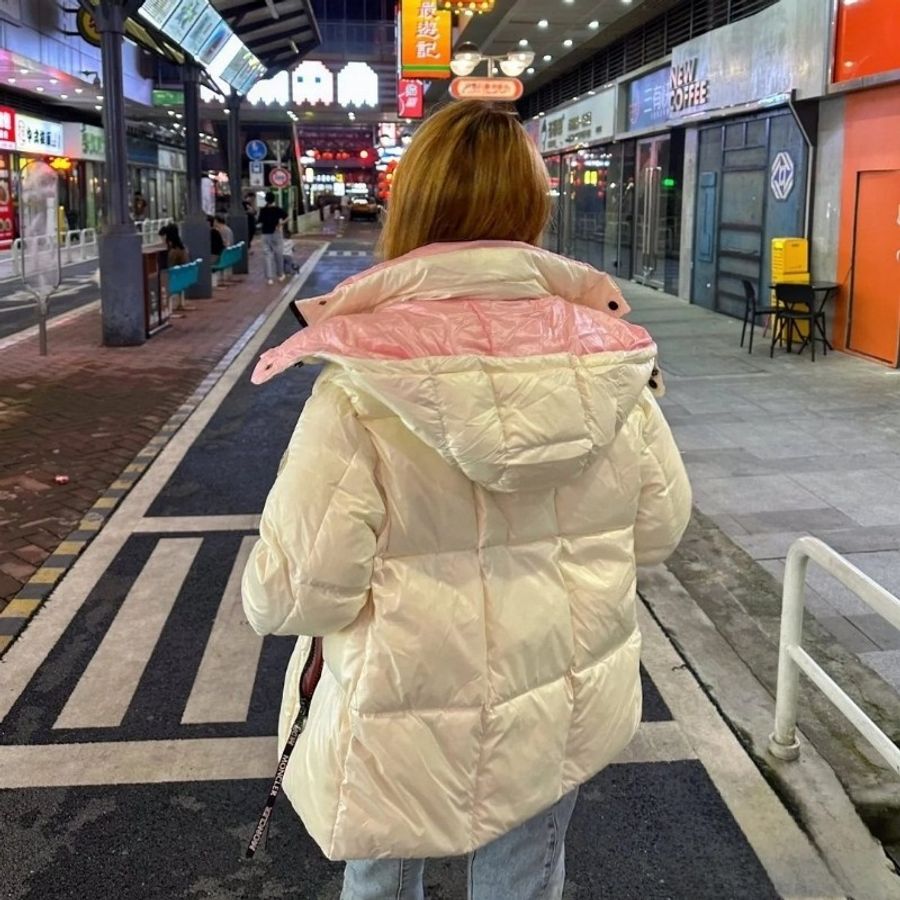 MONCLER Parana 白/粉羽绒服-8