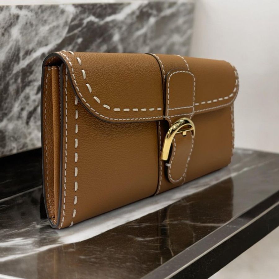 DELVAUX Brillant Long Wallet Chain 長夾鏈包/駝-2