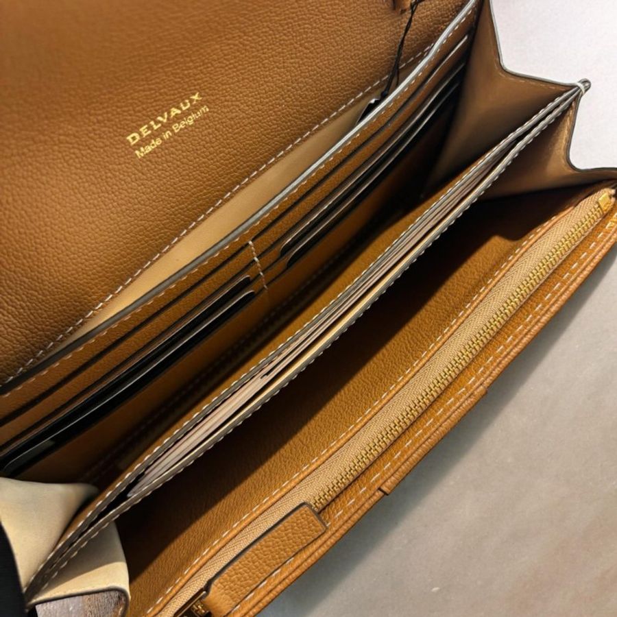 DELVAUX Brillant Long Wallet Chain 長夾鏈包/駝-5