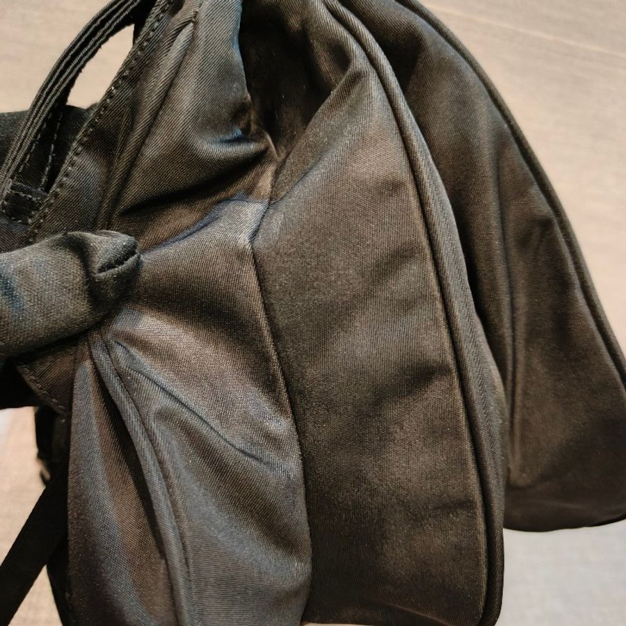 ㊣✨PRADA✨(附防塵袋)普拉達 黑色 掀蓋式 輕量 帆布 郵差包 風琴包 肩背包 斜背包 /二手包/二手精品/保證正品🌳二手樹屋🌳-26