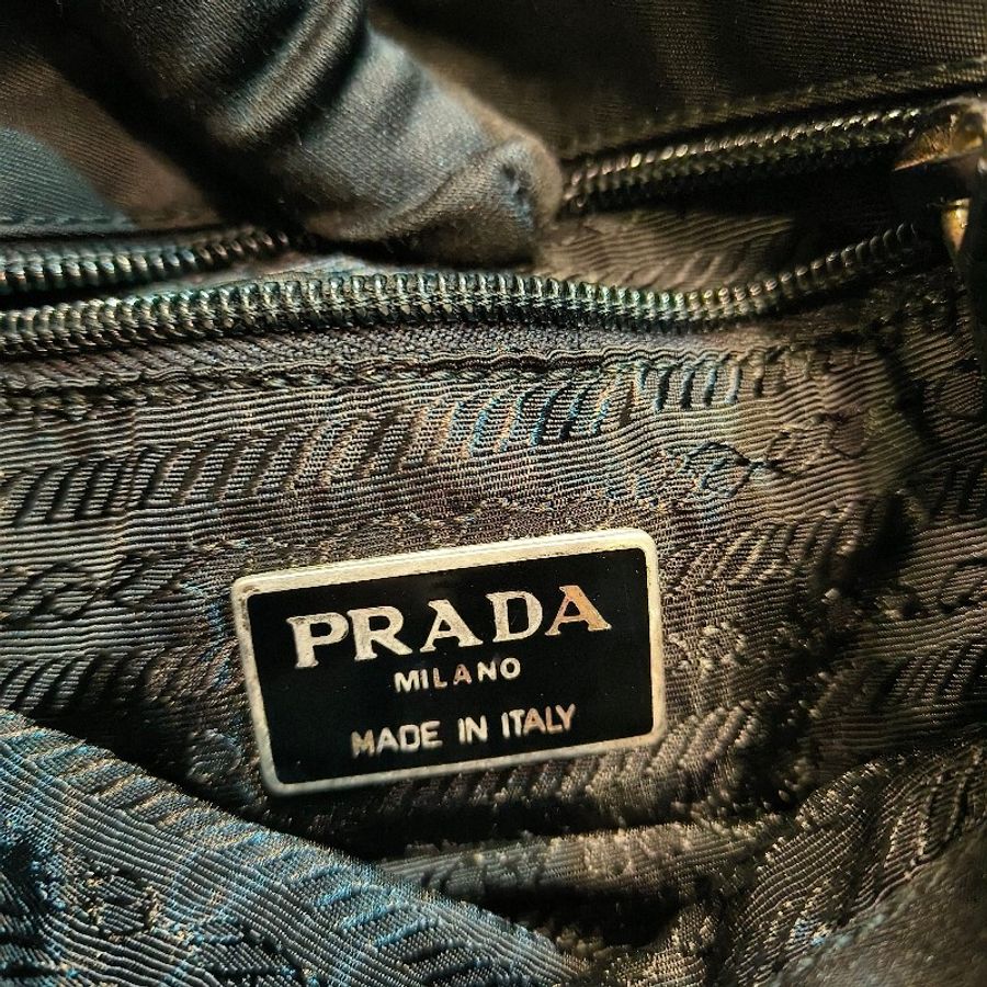 ㊣✨PRADA✨(附防塵袋)普拉達 黑色 掀蓋式 輕量 帆布 郵差包 風琴包 肩背包 斜背包 /二手包/二手精品/保證正品🌳二手樹屋🌳-46
