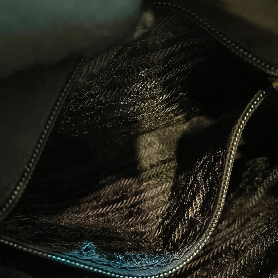 ㊣✨PRADA✨(附防塵袋)普拉達 黑色 掀蓋式 輕量 帆布 郵差包 風琴包 肩背包 斜背包 /二手包/二手精品/保證正品🌳二手樹屋🌳-47