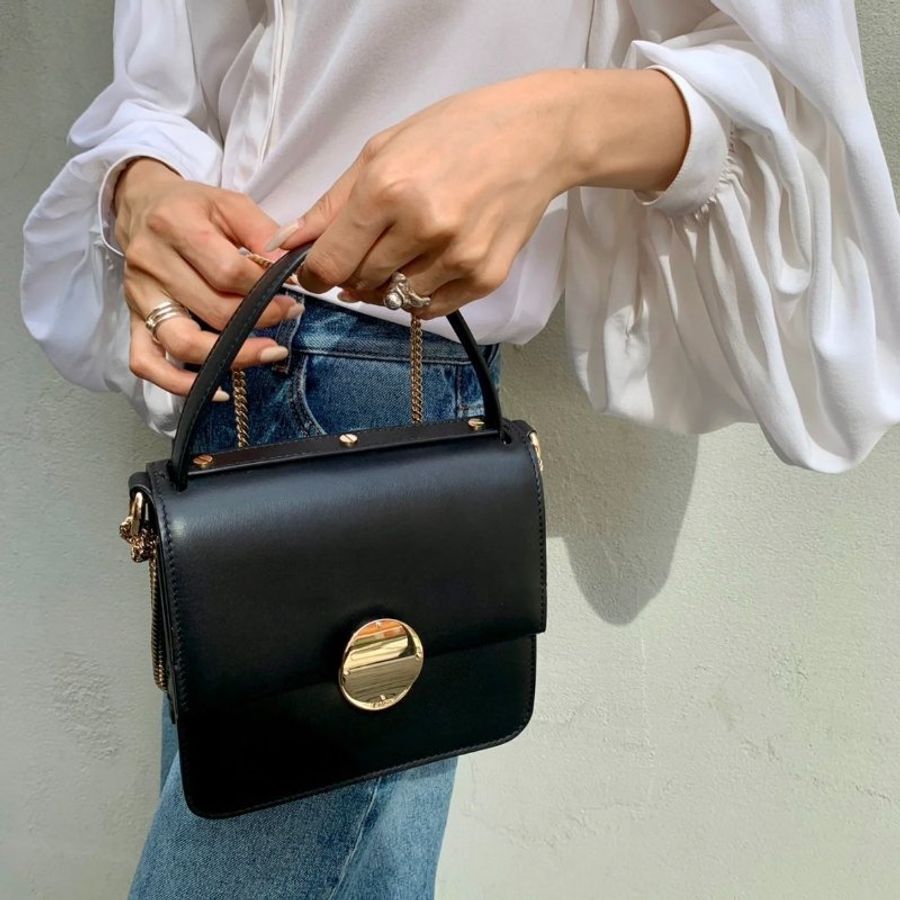 🌿春季限時降價🌿Chloe 小款 Box小牛皮 Penelope 金幣包 黑色-5