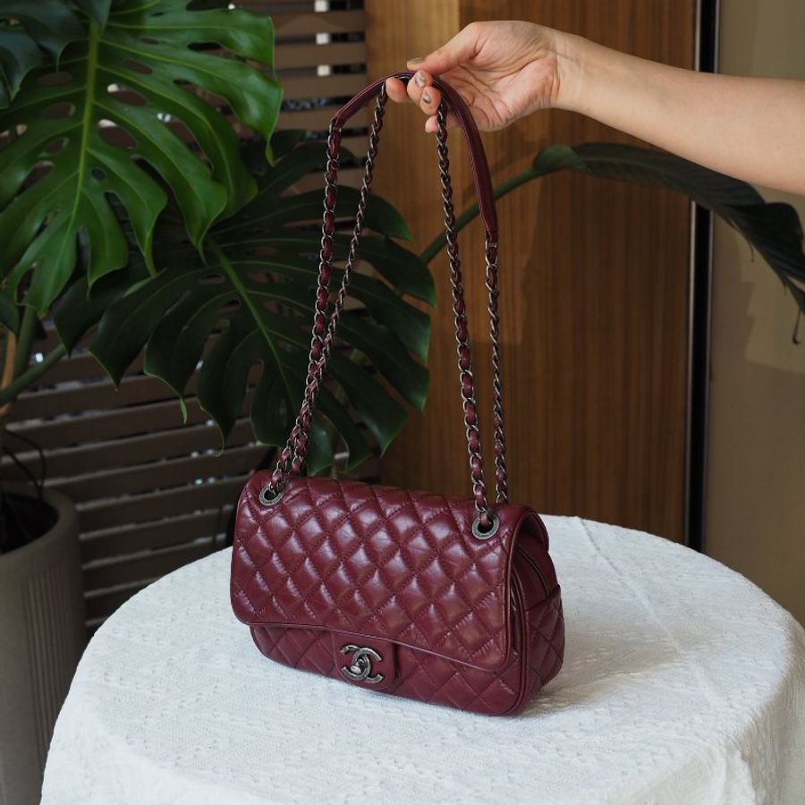 CHANEL CF 25暗紅款-0