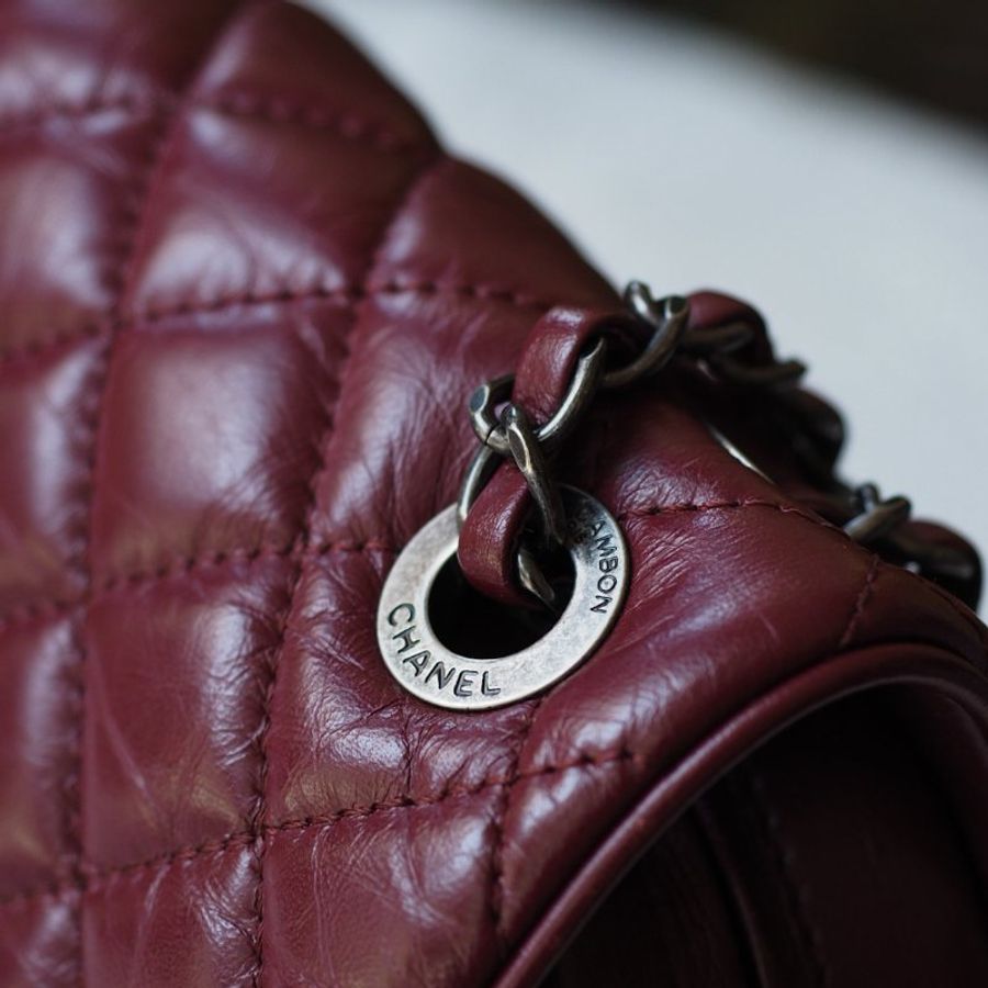 CHANEL CF 25暗紅款-10