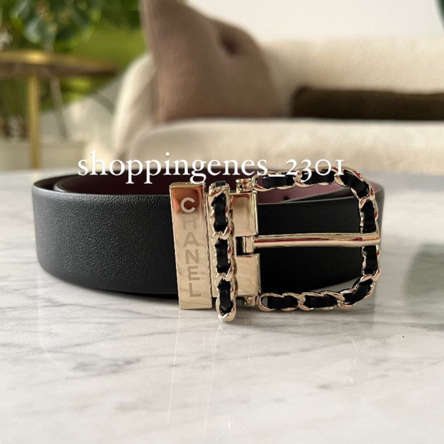 香奈兒 Chanel 全新品 經典雙面皮穿鍊皮帶🧬預購 要等-1