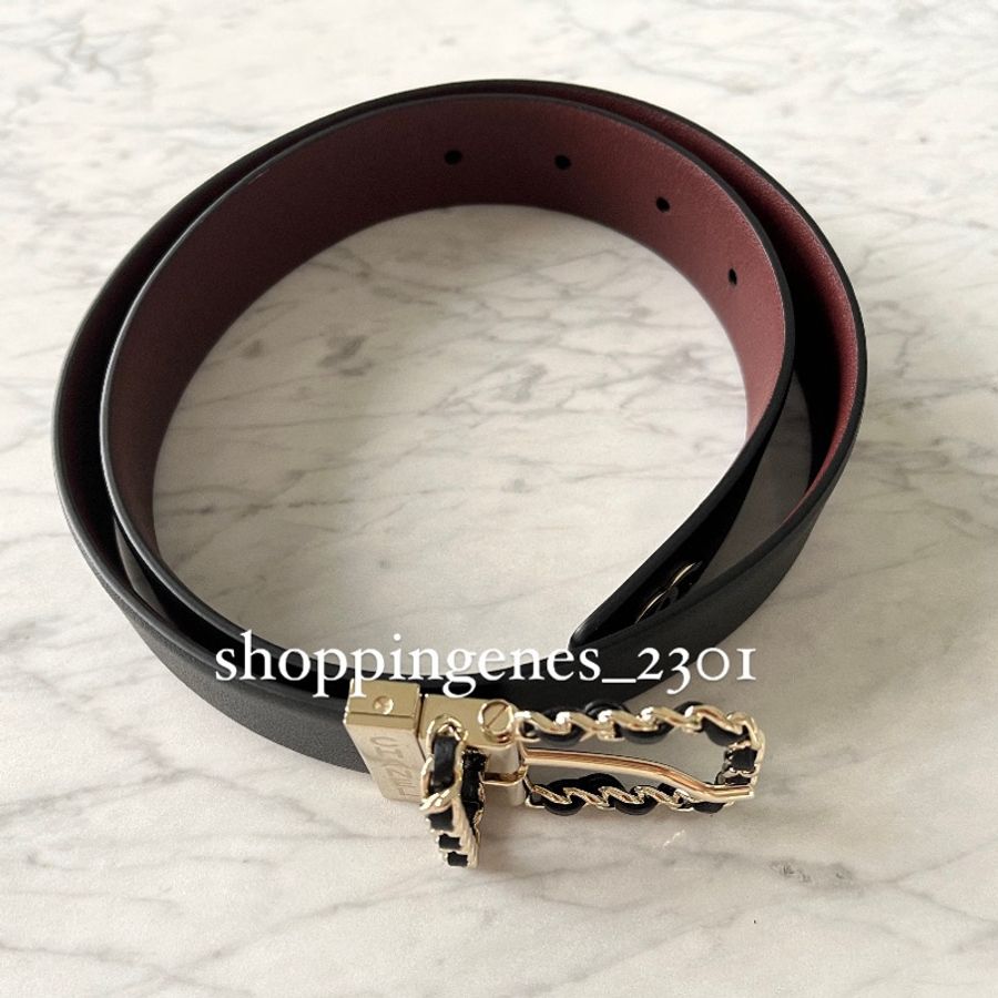 香奈兒 Chanel 全新品 經典雙面皮穿鍊皮帶🧬預購 要等-2