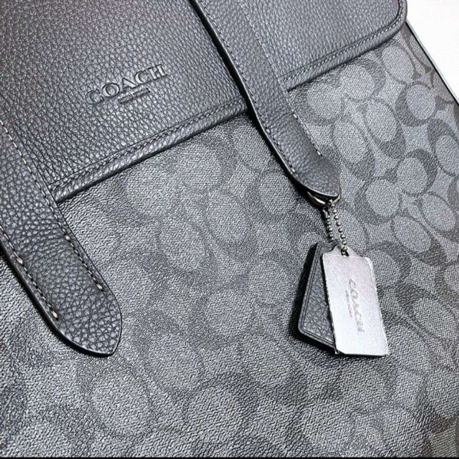☆☆近新閒置品☆☆【COACH】SULLIVAN經典Logo文件/公事包/筆電包/商務包-/炭黑色/黑色(C9873)-2