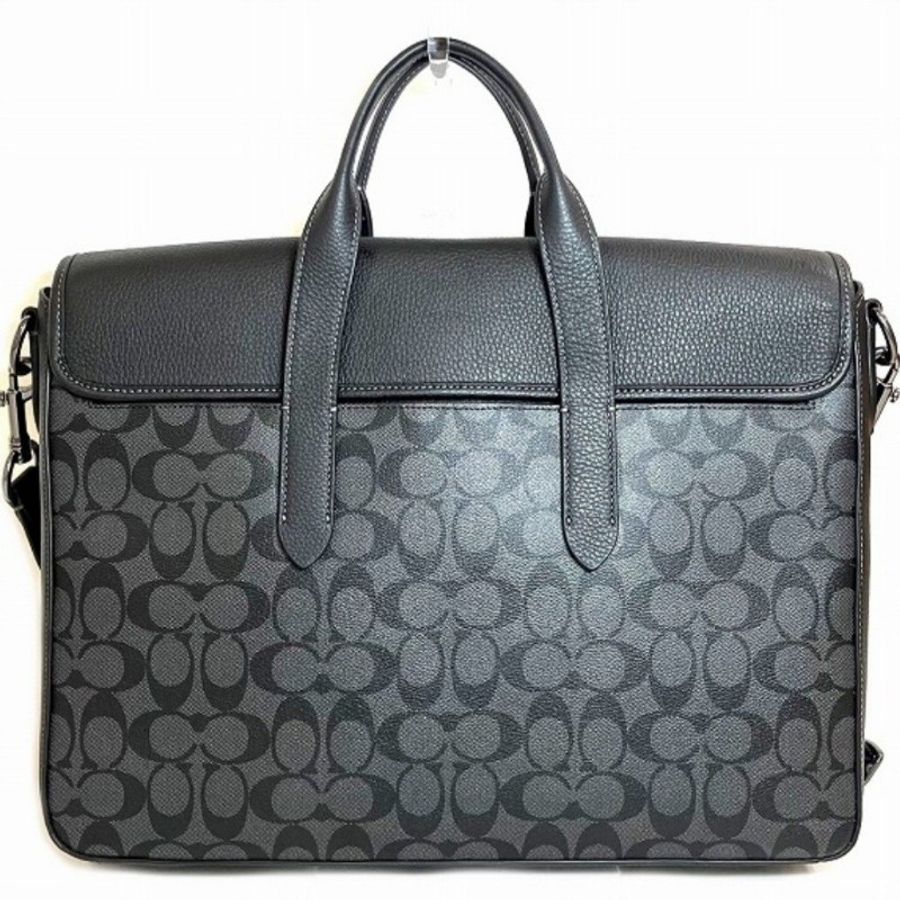 ☆☆近新閒置品☆☆【COACH】SULLIVAN經典Logo文件/公事包/筆電包/商務包-/炭黑色/黑色(C9873)-7