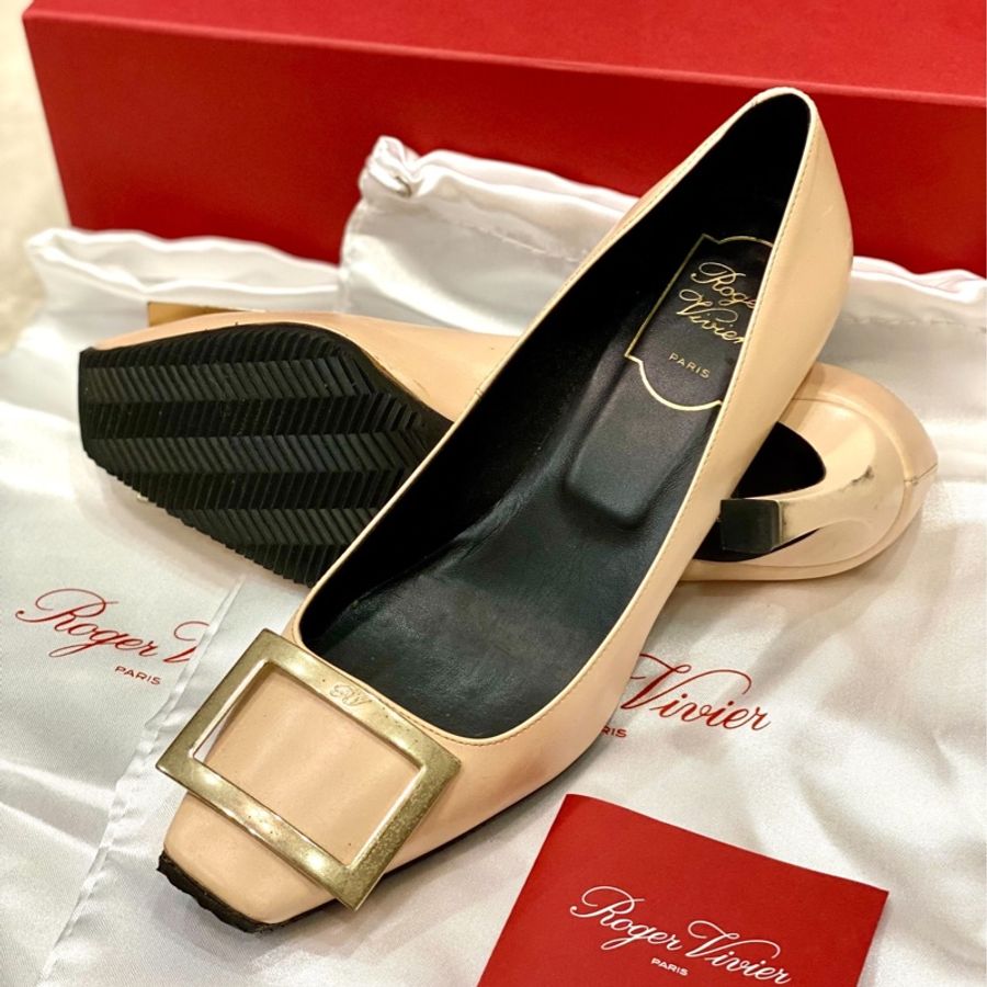 ROGER VIVIER 淡粉紅高跟鞋-4