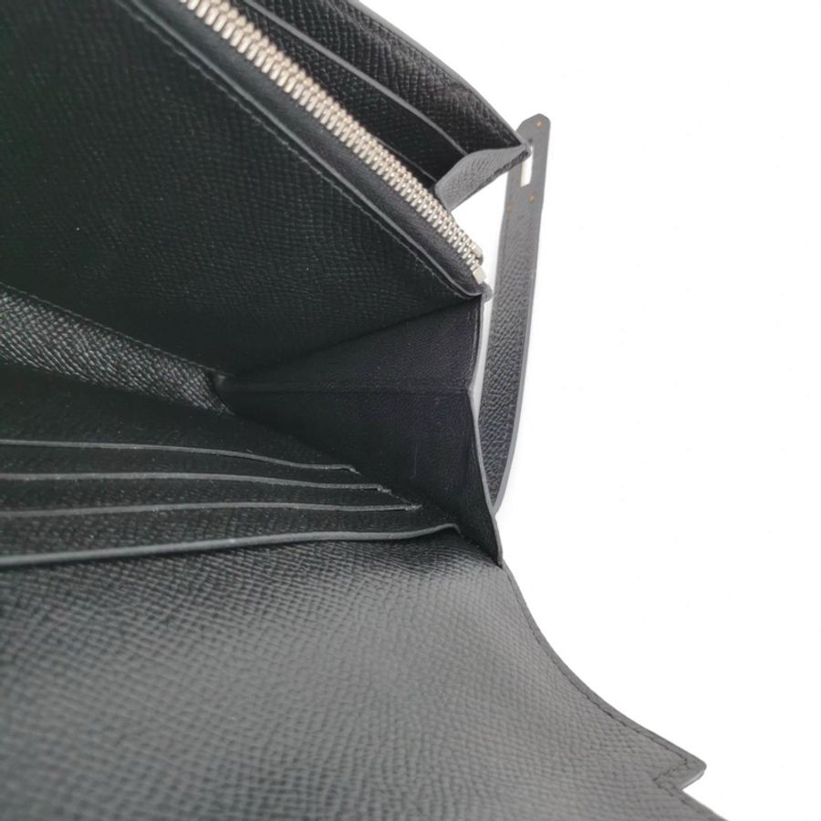 Hermes Kelly凱莉包大號牛皮純色旋扣錢包-7