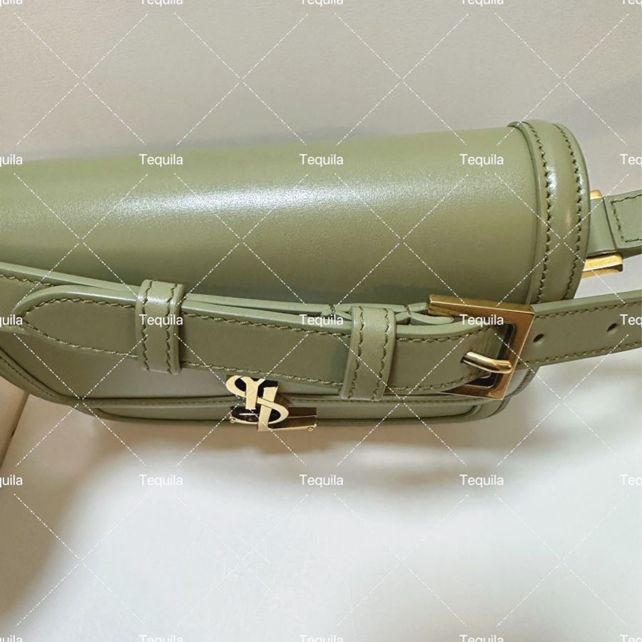 YSL SOLFERINO 小款肩背書包-牛油果綠-1