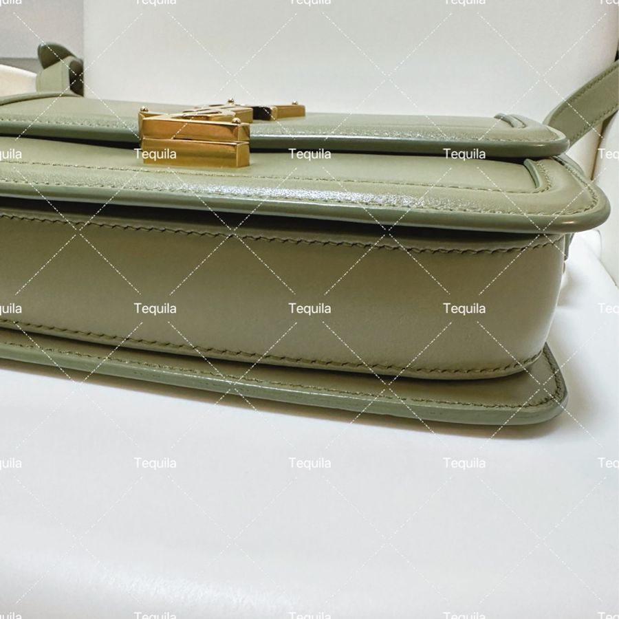 YSL SOLFERINO 小款肩背書包-牛油果綠-7