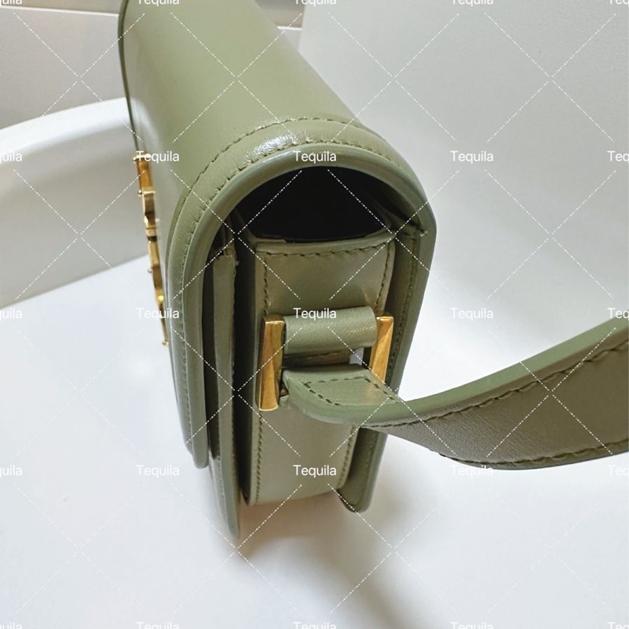 YSL SOLFERINO 小款肩背書包-牛油果綠-13