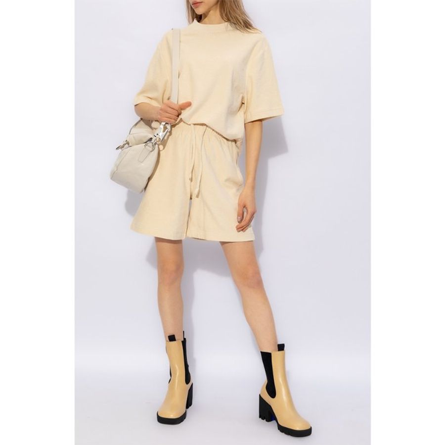 * Burberry Cotton Towelling T-Shirt for Women in Calico - 8081314-Calico (Size:S,M,L)-4