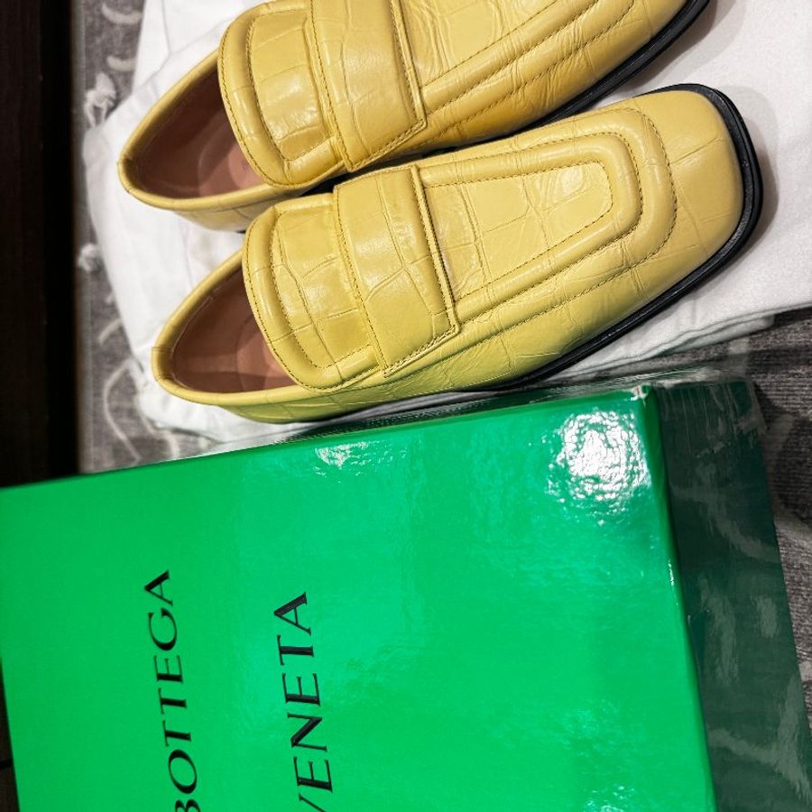 Bottega Veneta BV BOTTEGA VENETA 淺黃色 平交鞋 夏天美  36-0