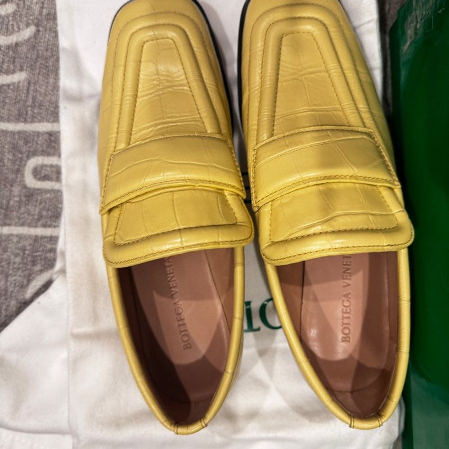 Bottega Veneta BV BOTTEGA VENETA 淺黃色 平交鞋 夏天美  36-1
