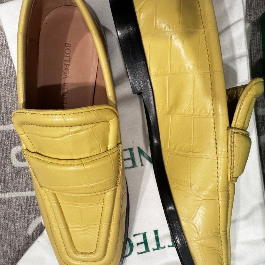 Bottega Veneta BV BOTTEGA VENETA 淺黃色 平交鞋 夏天美  36-3