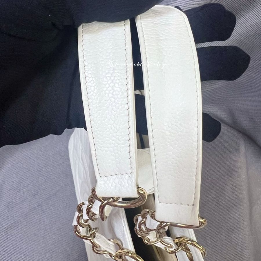 Chanel Petite White Bag PST 白金荔枝皮袋-10
