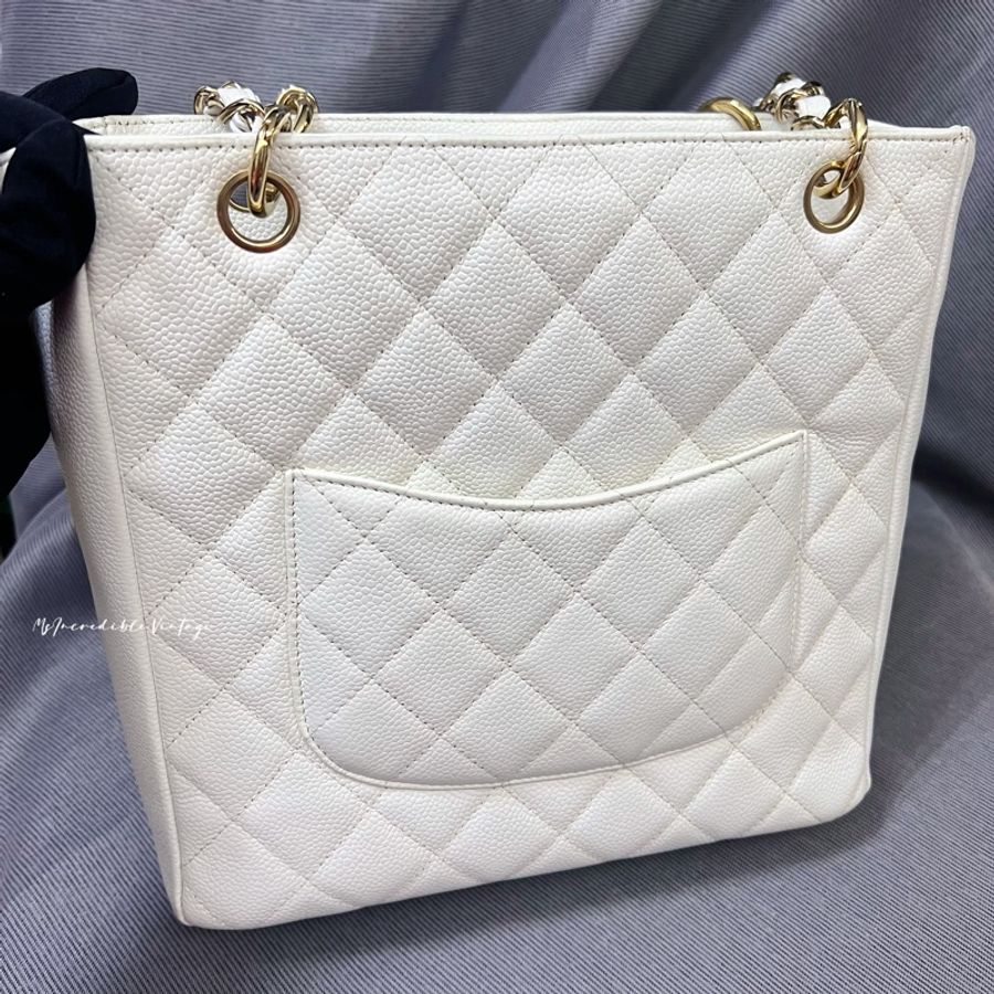 Chanel Petite White Bag PST 白金荔枝皮袋-16