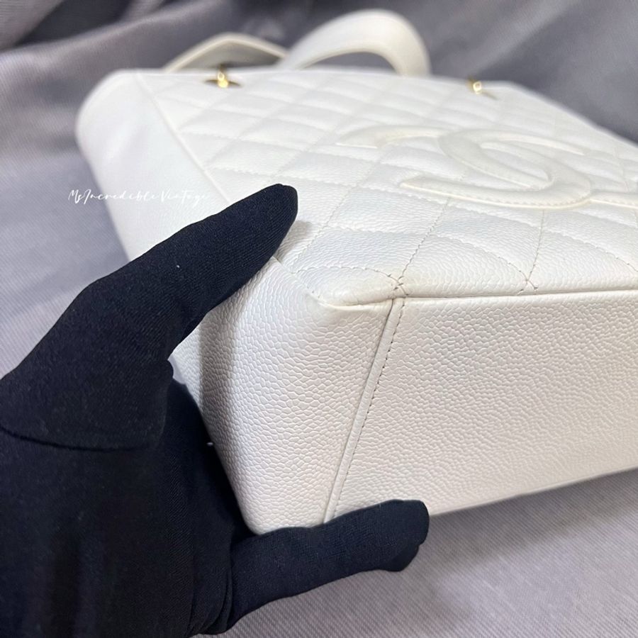 Chanel Petite White Bag PST 白金荔枝皮袋-21