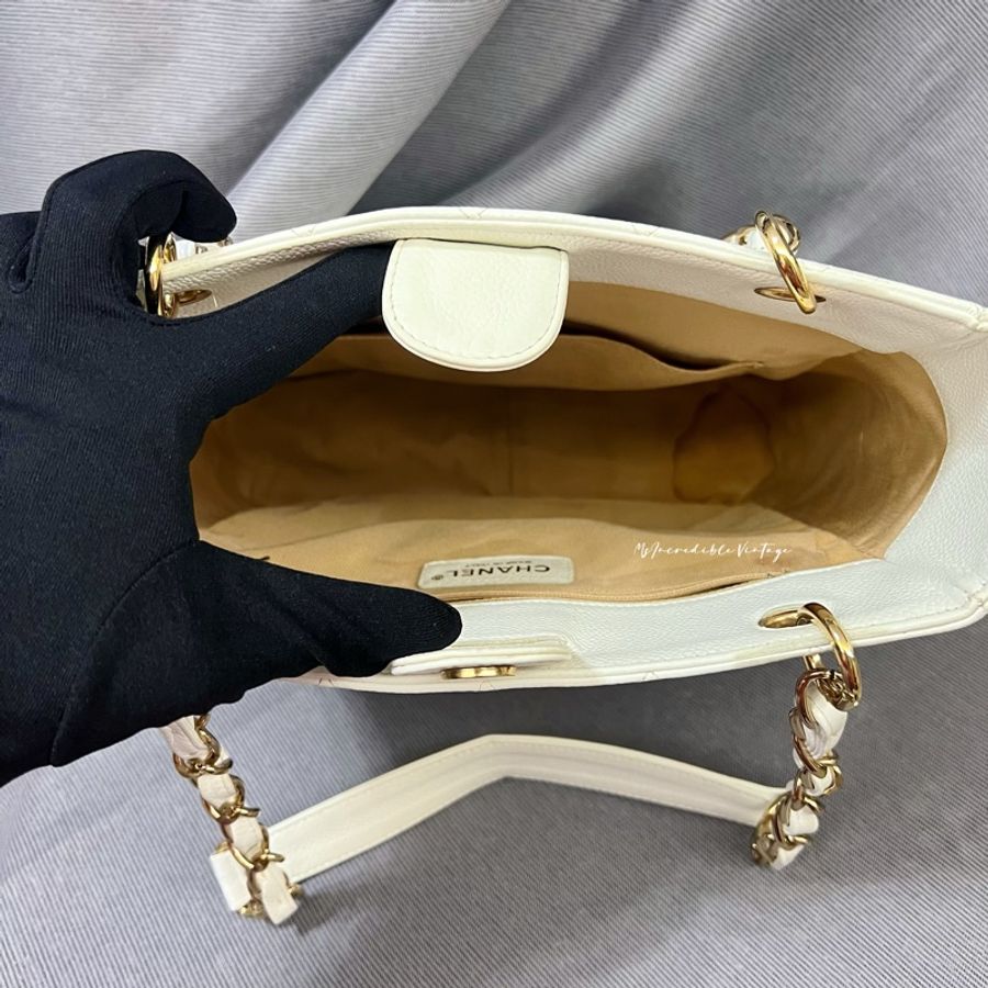 Chanel Petite White Bag PST 白金荔枝皮袋-29
