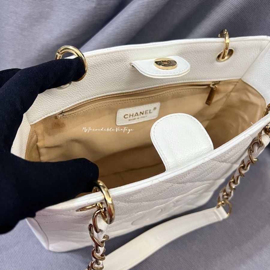 Chanel Petite White Bag PST 白金荔枝皮袋-31