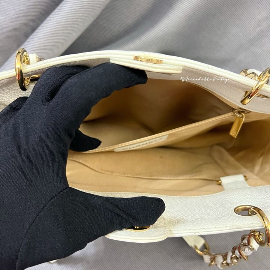 Chanel Petite White Bag PST 白金荔枝皮袋-32