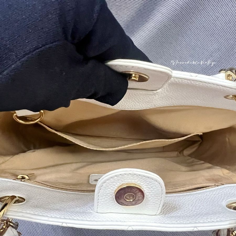 Chanel Petite White Bag PST 白金荔枝皮袋-34