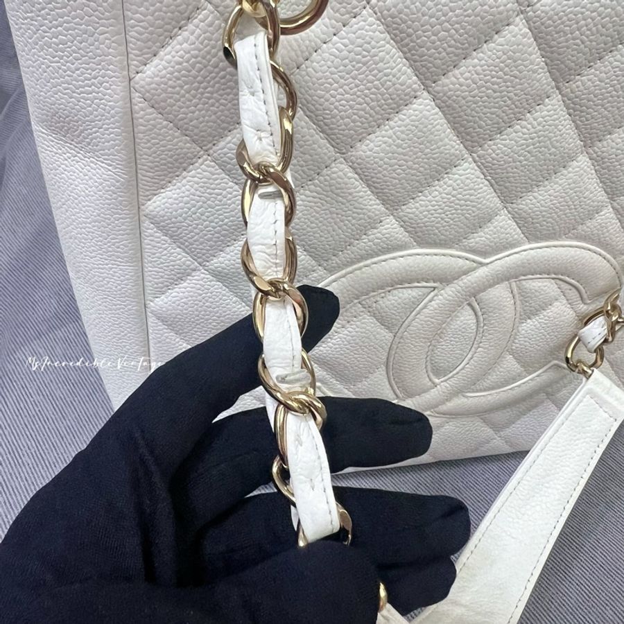 Chanel Petite White Bag PST 白金荔枝皮袋-38