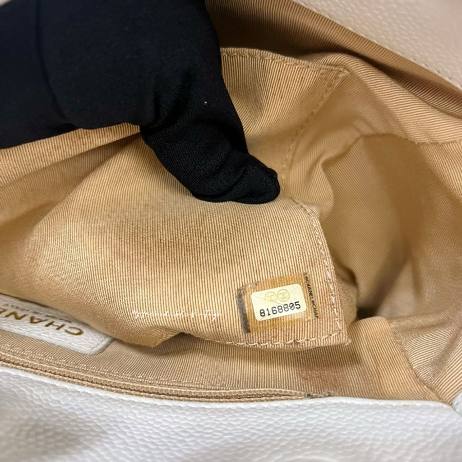 Chanel Petite White Bag PST 白金荔枝皮袋-49
