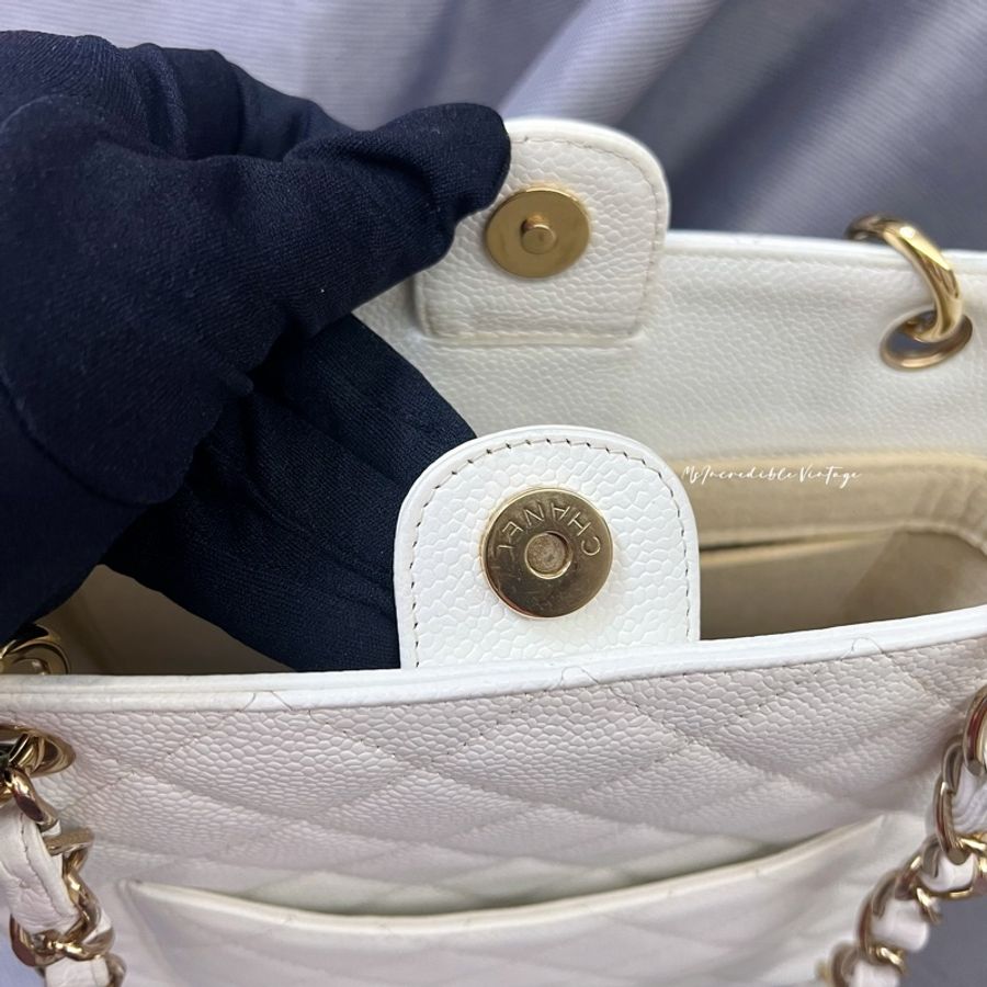 Chanel Petite White Bag PST 白金荔枝皮袋-65