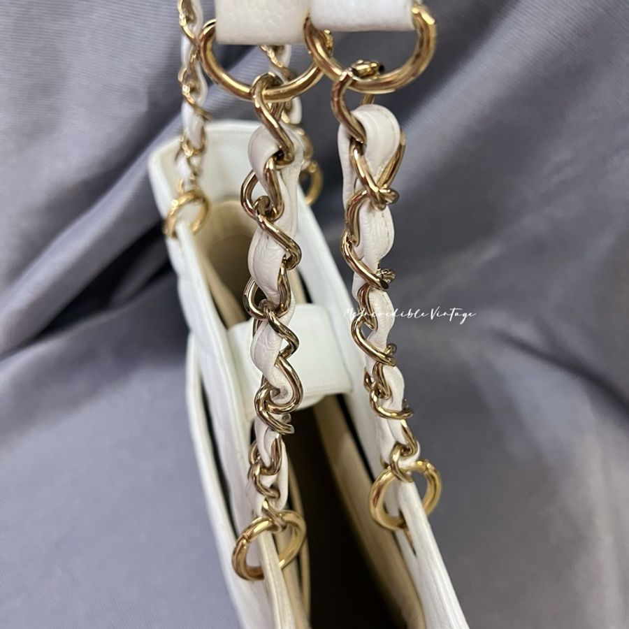 Chanel Petite White Bag PST 白金荔枝皮袋-67