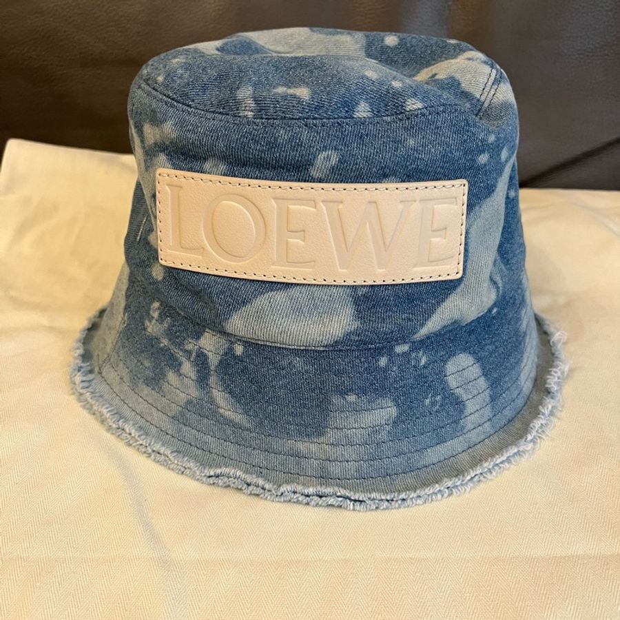 LOEWE皮標牛仔漁夫帽-0