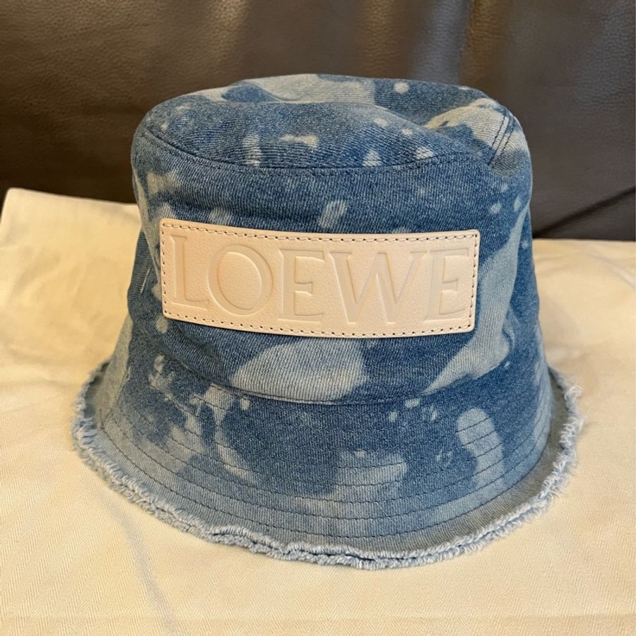 LOEWE皮標牛仔漁夫帽-5