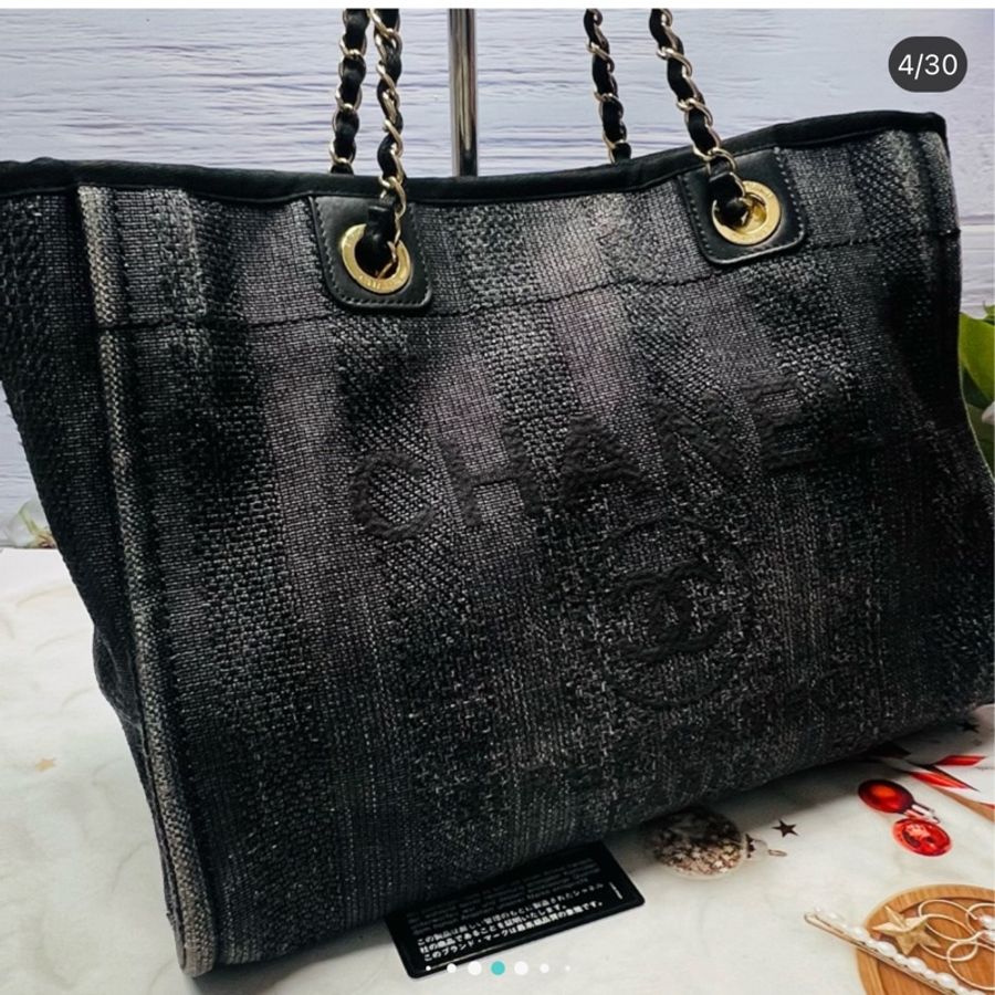 8萬8降1萬入手chanel牛仔沙灘包 最好用的尺寸 又輕又最時髦媽媽包 通勤包-6