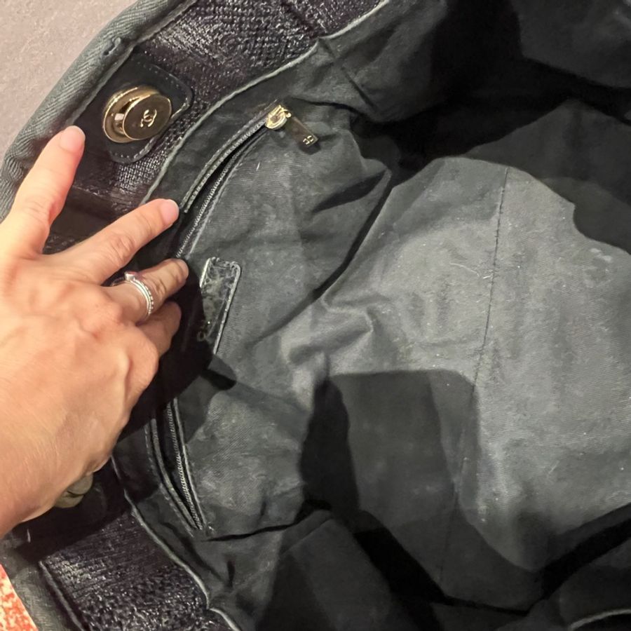 8萬8降1萬入手chanel牛仔沙灘包 最好用的尺寸 又輕又最時髦媽媽包 通勤包-7