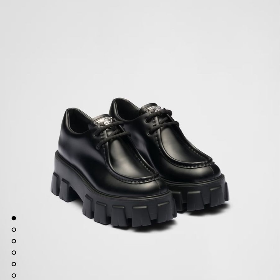 Prada Monolith 皮革綁帶女鞋-6