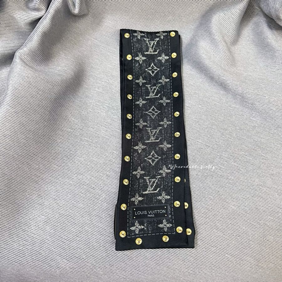 LV仿牛仔布黑白灰Twilly-11