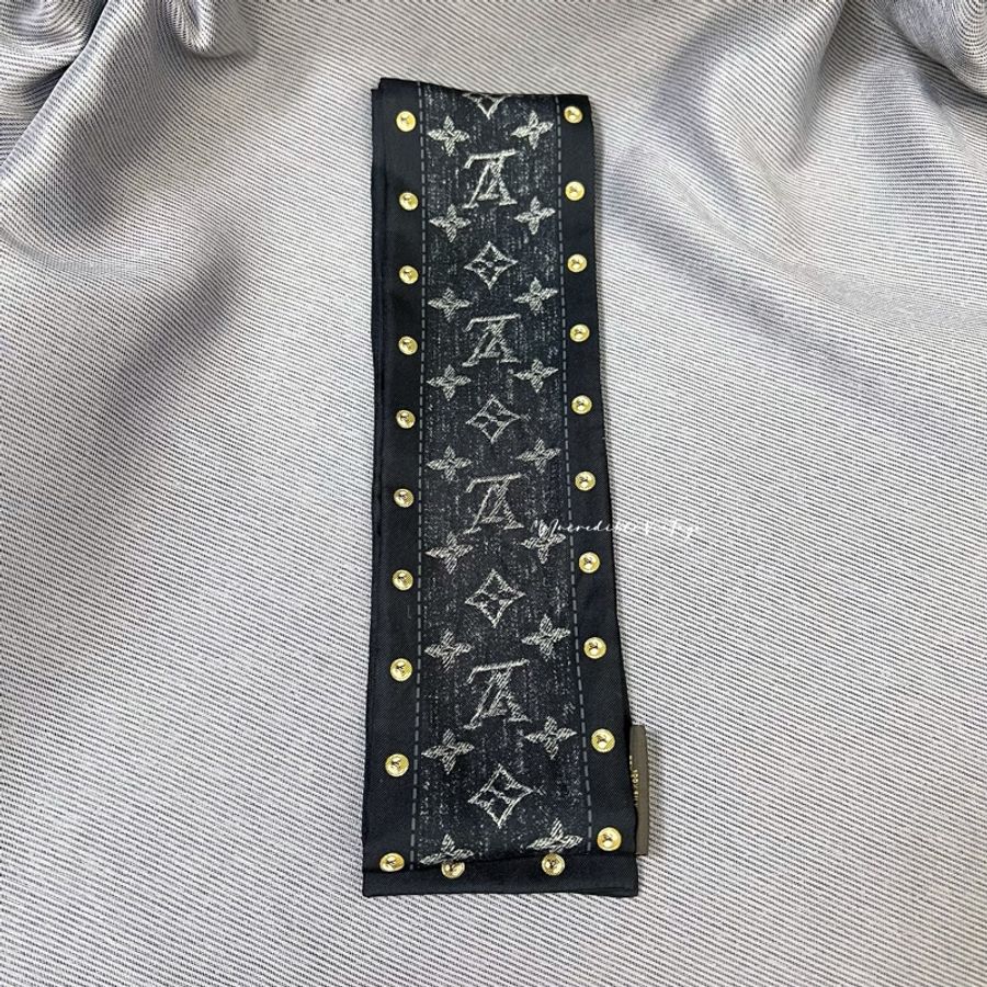 LV仿牛仔布黑白灰Twilly-12
