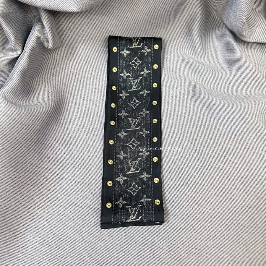 LV仿牛仔布黑白灰Twilly-14