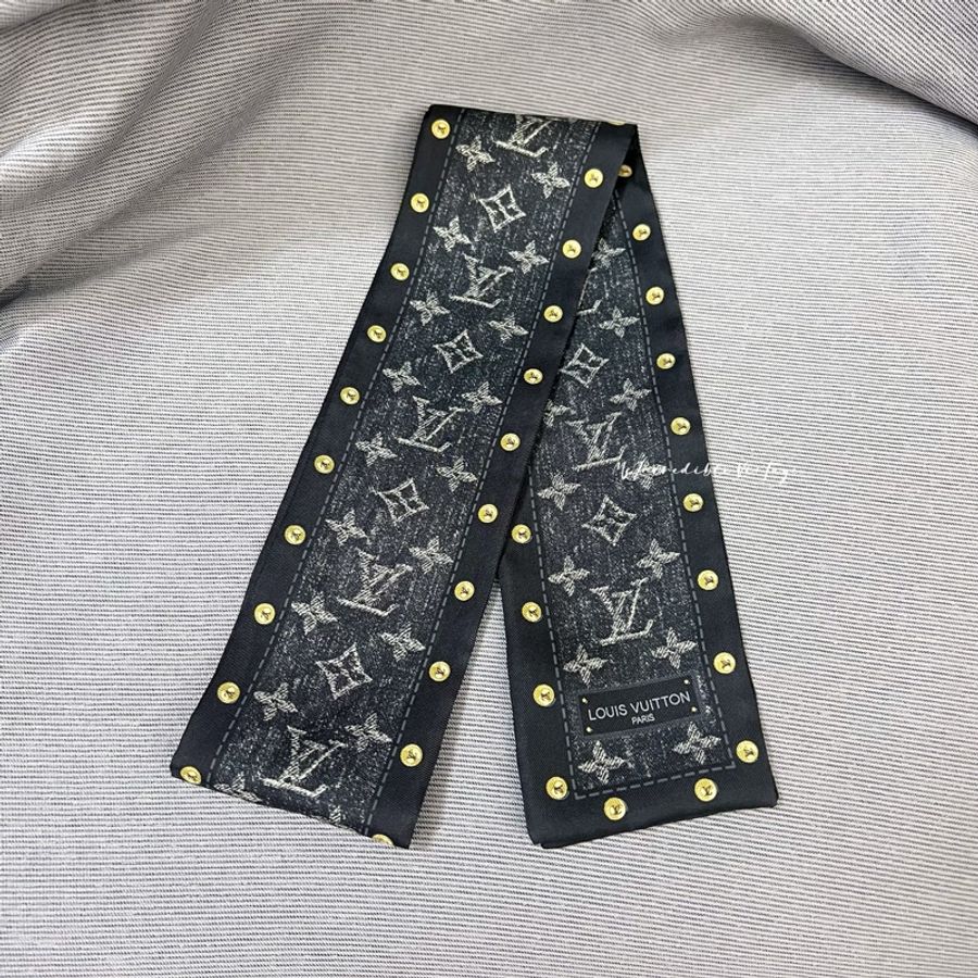 LV仿牛仔布黑白灰Twilly-16