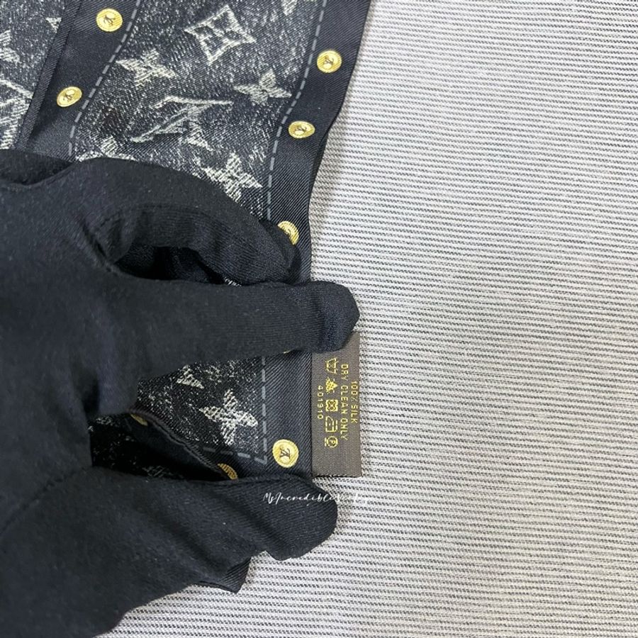 LV仿牛仔布黑白灰Twilly-22