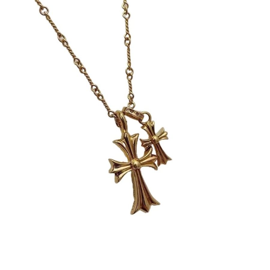 Chrome Hearts 克羅心 22K金 鑽石十字架吊墜(大)-11