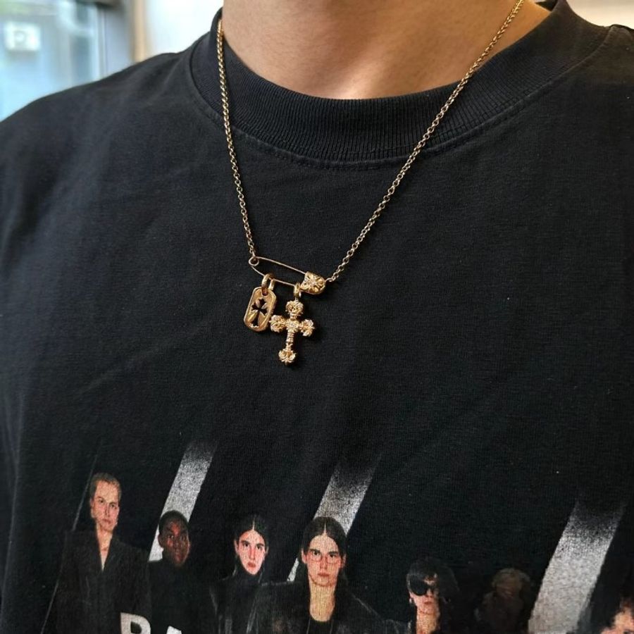 Chrome Hearts 克羅心 22K金 火焰🔥十字架吊墜-9