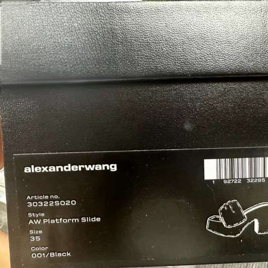 Alexander Wang 女士黑色厚底拖鞋 (37碼)-6