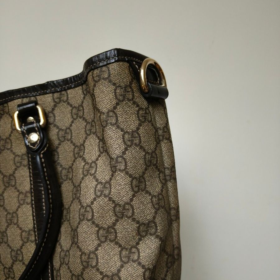 🔥年終狂降🔥【限時降價只到12/31(原7,800)】㊣✨GUCCI✨(附防塵袋)古馳 經典 老花 皮革 帆布 單肩背 托特包 文件包 商務包 媽媽包/雙G/二手包/保證正品🌳二手樹屋🌳-25