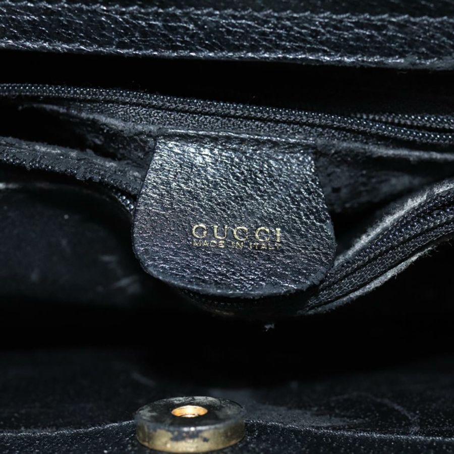 【日本直送】GUCCI 竹節手提包 皮革 黑色 002 1095 0260 正品 ep4125-16